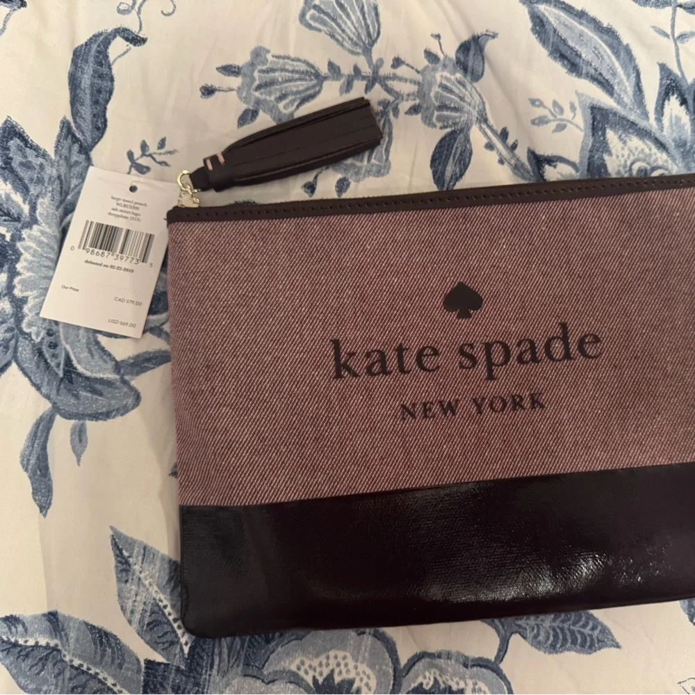 Kate Spade Purple Wallet with Satin Lining
